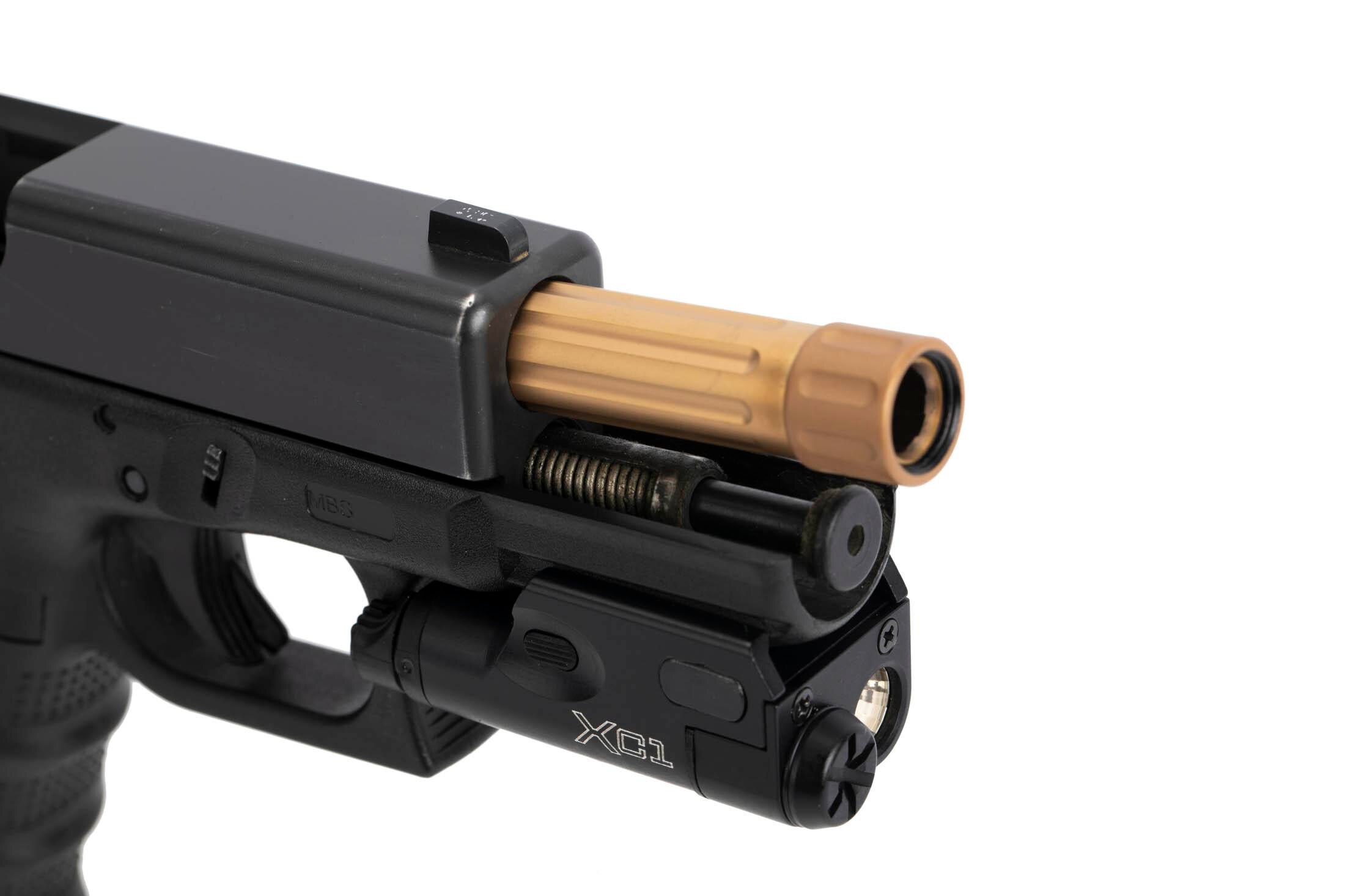 CMC Triggers Glock 19 Gen34 Fluted Threaded Barrel Bronze TiCN 75523